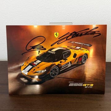 Ferrari 296 GT3 EVO - Official Fan Card - Leclerc Signed &, Nieuw