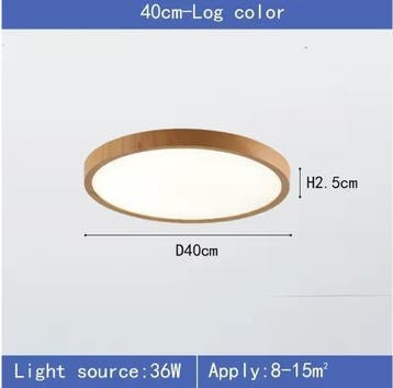 LED Plafondlamp met Houtlook – Ronde Ultradunne Verlichting, Huis en Inrichting, Badkamer | Badkamermeubels, Verzenden, Nieuw