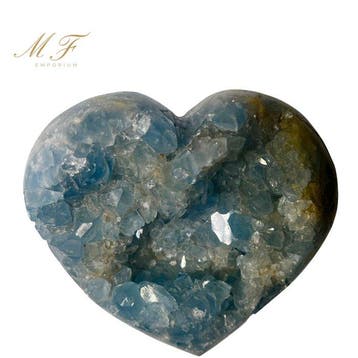 Premium - Coeur en Célestine Hart - Hoogte: 130 mm -