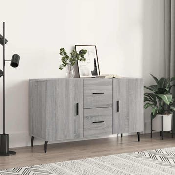 vidaXL Dressoir 100x36x60 cm bewerkt hout grijs sonoma, Verzenden, Nieuw, Overige houtsoorten, Minder dan 50 cm