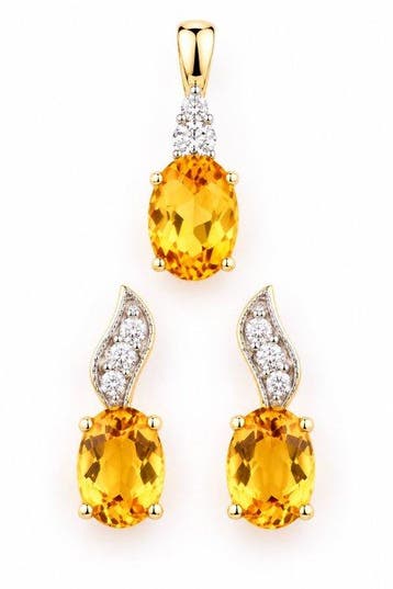 2-delige sieradenset - 14 karaat Geel goud - 1.70ct. tw.