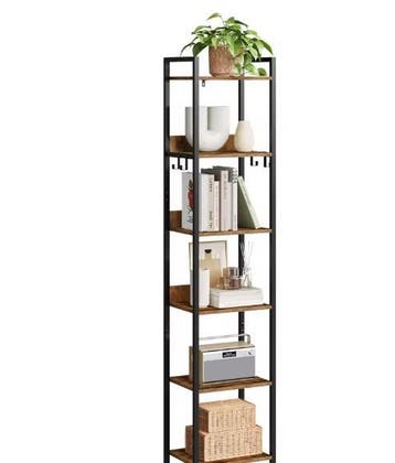 Industriële Ladder Boekenkast – 6 Planken & 4 Haken, Verzenden, Nieuw