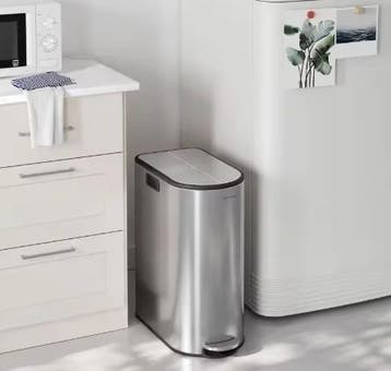 Afvalscheiding Prullenbak 50L – Duo met Softclose Deksel, Huis en Inrichting, Woonaccessoires | Prullenbakken, Verzenden, Nieuw
