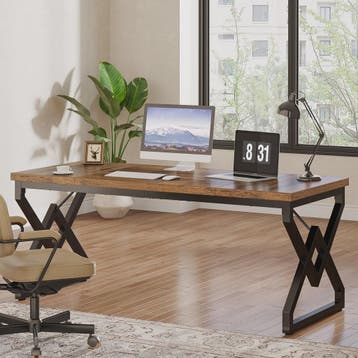 Tribesigns Bureau 160cm - Robuust Hout & Metaal - Ruim Werkb, Verzenden, Nieuw