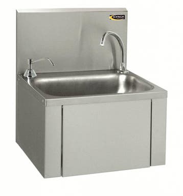 Rvs Wasbak Kniebediening & Zeep Dispenser, Verzenden