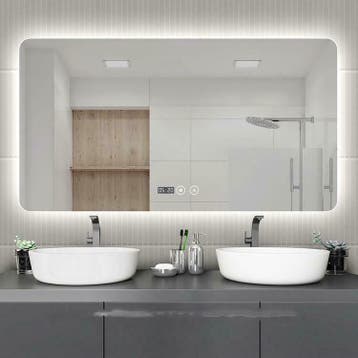 Badkamerspiegel met LED verlichting ambiance dimbaar  touch, Huis en Inrichting, Overige typen, Nieuw, Minder dan 100 cm, 50 tot 75 cm