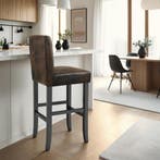 Barkruk van kunstleer - oud bruin, Set van 6, Huis en Inrichting, Barkrukken, Verzenden, Nieuw
