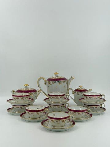 Limoges - Koffieservies (21) - Porselein, Antiek en Kunst