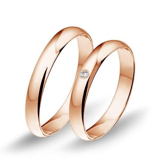 Actie trouwringen in 8/14/18 karaat roségoud per paar van..., Sieraden, Tassen en Uiterlijk, Ringen, Verzenden
