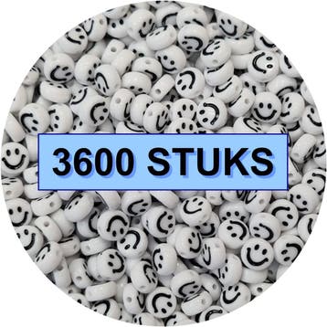 Fako Bijoux - Emoji / Smiley Kralen Bulk - Acryl - 7mm -, Verzenden, Nieuw