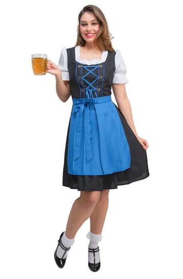 Dirndl Blauw Bavaria, Verzenden, Nieuw, Feestartikel