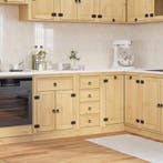 vidaXL Kast SKI HoningBruin 40 x 46 x 81 cm Massief, Verzenden, Nieuw, Bruin