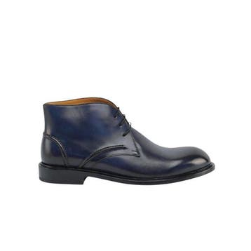 TESTONI - 8 UK - 42 IT - Blue Desert Boot BOLOGNESE Antique, Nieuw
