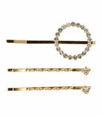 Haarspeld Schuifspeldjes 5cm - Cirkel Strass Steentjes -, Nieuw