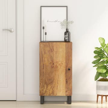 vidaXL Dressoir met deur 40x31x75 cm massief mangohout, Minder dan 50 cm, Verzenden, Nieuw, 25 tot 50 cm
