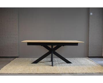 Eettafel Freya Eiken uitschuifbaar 180-265 x 100 cm -, Ophalen of Verzenden, Nieuw