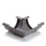 Pvc dakgoot s-lon buitenhoekstuk klem grijs-150 mm, Verzenden, Nieuw
