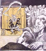 Spotprent over de samenwerking van communistische Nederla..., Verzenden