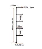 Industriële Wandplank 3 Lagen – Hout en Metaal 61x72,5 cm, Verzenden, Nieuw