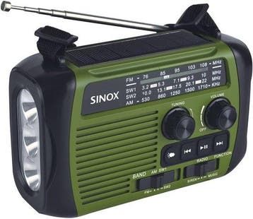 Sinox Noodradio SXL5500 - Groen, Audio, Tv en Foto, Radio's, Verzenden, Nieuw