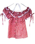 Oktoberfest blouse rood/wit dames - M, Ophalen of Verzenden, Nieuw