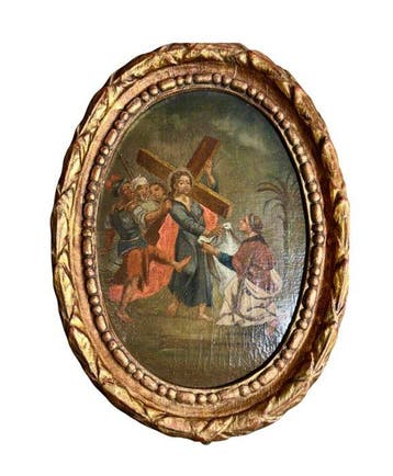 Vlaamse school - Statie VI kruisweg Sint - Veronica - 40 cm
