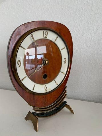 Tafelklok - Orfac - Mid-century modern - Mahonie - 1960-1970, Antiek en Kunst