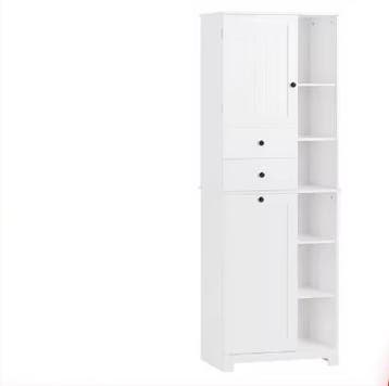 Hoge Badkamer Opbergkast met Wasruimte en Lade, Verzenden, Nieuw