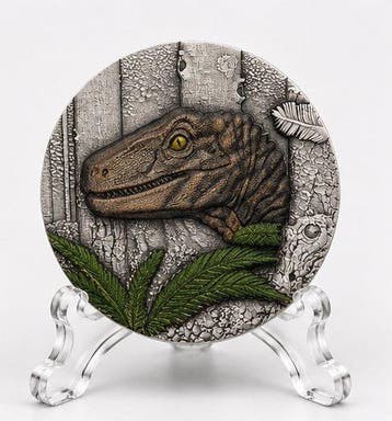 Liberia. 10 Dollars 2026 – Jurassic Life – Velociraptor – 1
