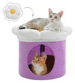 Bloemen Kattenhuis –Groot Kattenbed en Speels Appartement Bi, Verzenden, Nieuw