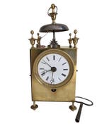 Capucine klok - Messing, emaille - 1750-1800 - met Alarm