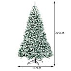 2dekans | Coast Besneeuwde Kunstkerstboom Wit/Groen – 225 cm, Ophalen of Verzenden, Zo goed als nieuw