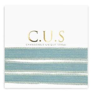 1 x C.U.S® Sieraden lint Shimmery mosaic blue ca. 70x1.2cm, Ophalen of Verzenden, Nieuw, Draad