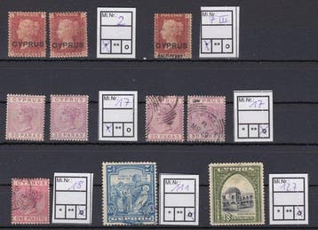 Cyprus 1880/1934 - Kleine verzameling klassieke merken uit, Gestempeld