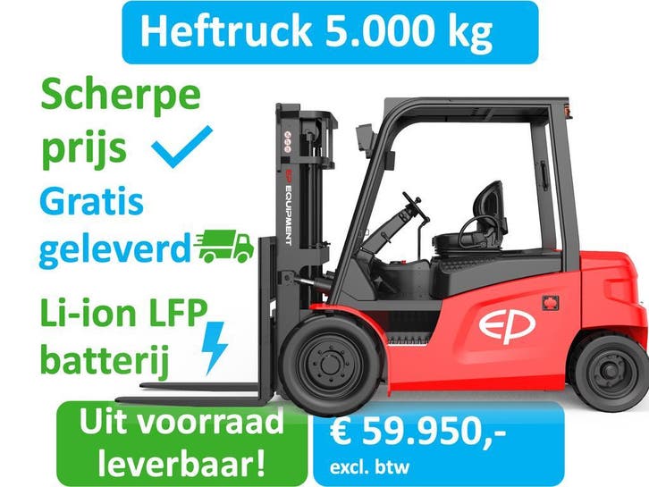 5 Tons heftruck | Cabine | Sideshift | Non marking, Zakelijke goederen, Machines en Bouw | Heftrucks en Intern transport, Heftruck
