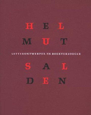 Helmut Salden Letterontwerper En Boekver, Verzenden, Gelezen