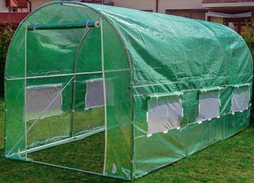 Moestuin Kas 450cm | Gegalvaniseerd Staal | OP=OP, Staal, Folie, Ophalen of Verzenden, Kweekkas