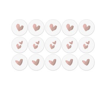 9x Sticker Hartje Rose (Stickers), Ophalen of Verzenden, Nieuw, Meerdere stickers
