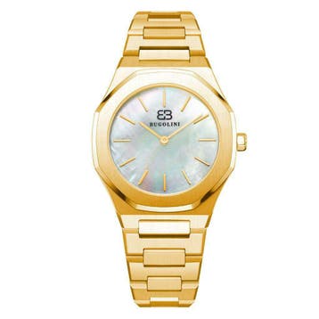 BUGOLINI® Amor staalgoud - Miyota 2025 Quartz Horloge Dames, Staal, Staal, Polshorloge, Nieuw