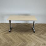 bureau 140x80 cm, ahorn - chroom, Ophalen of Verzenden, Gebruikt