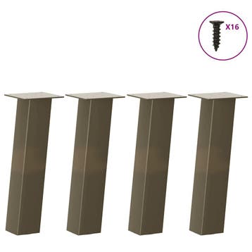 vidaXL Salontafelpoten 4 st 30 cm staal naturel, Verzenden, Nieuw