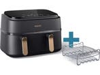 Philips 3000 serie NA352/04 - Airfryer - 9L - Dubbele mand, Witgoed en Apparatuur, Airfryers, Verzenden, Zo goed als nieuw