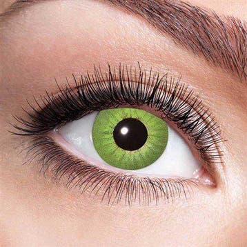 Kleurlenzen Electro green – maandlenzen, Verzenden, Nieuw, Feestartikel