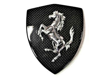 Ferrari carbon zijscherm logo schild 458 488 F8 F12 812, Verzenden