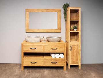 Teak badkamermeubelset compleet badmeubel, Ophalen of Verzenden, Nieuw