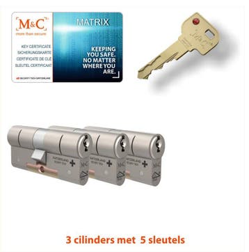 M&C 3 x Matrix Cilinder SKG*** met CERTIFICAAT, Verzenden, Nieuw