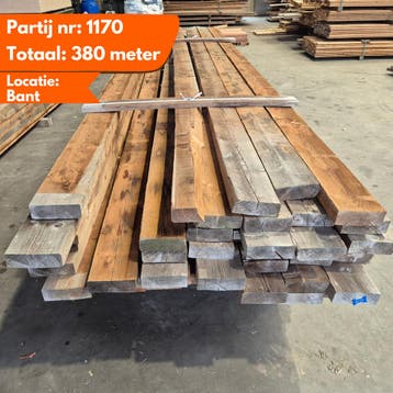 Partij Thermo Vuren Balken van 3300 tot 5100x150x50mm, Ophalen of Verzenden, Nieuw