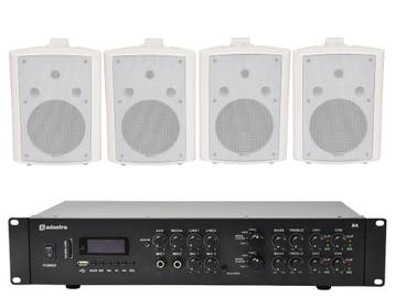 Adastra Indoor Speakerset 3 + A4 Bluetooth Versterker USB/SD, Verzenden, Nieuw, Overige typen, Overige merken