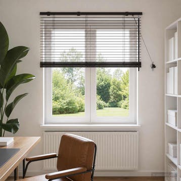 vidaXL Venetiaanse jaloezie Donkerbruin 100 x 160 cm 35 mm, Verzenden, Nieuw, Bruin
