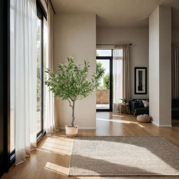 Kunst olijfboom Oleand, realistische textuur - 120 cm, Huis en Inrichting, Verzenden